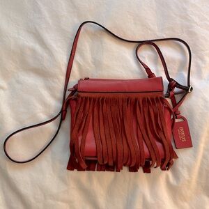 Kate Spade red leather crossbody bag